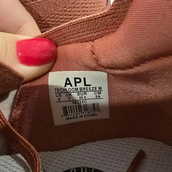 APL Techloom Breeze Propulsion Cedar Mauve Pink Salmon Mens 8 - Picture 9 of 9